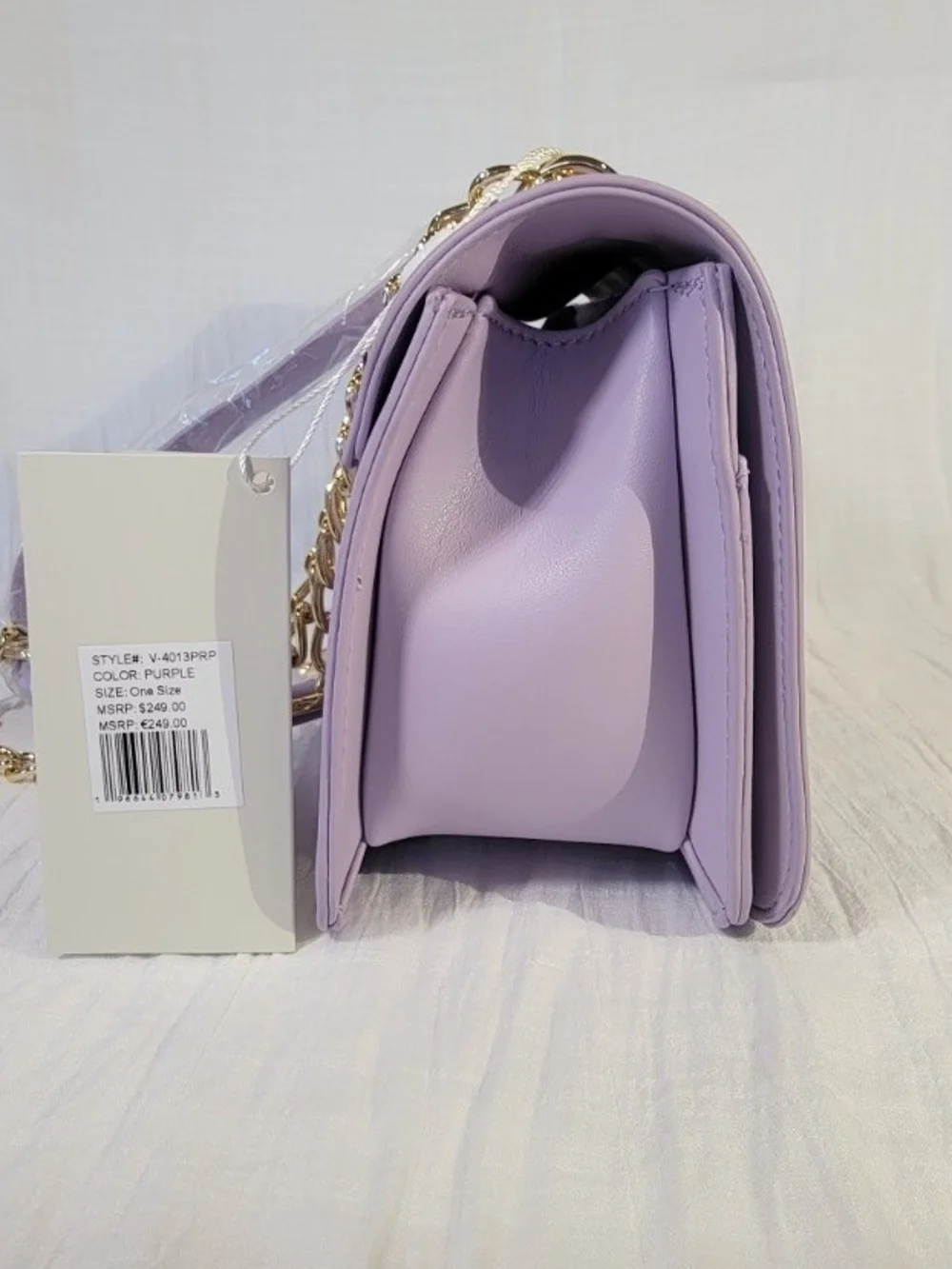 Valentino Orlandi Lavender Quilted Chain Crossbody Bag NWT